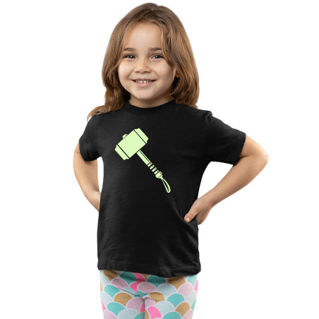 Pure Cotton Glow in the Dark T-Shirt Half Sleeves, Round Neck Kids D14
