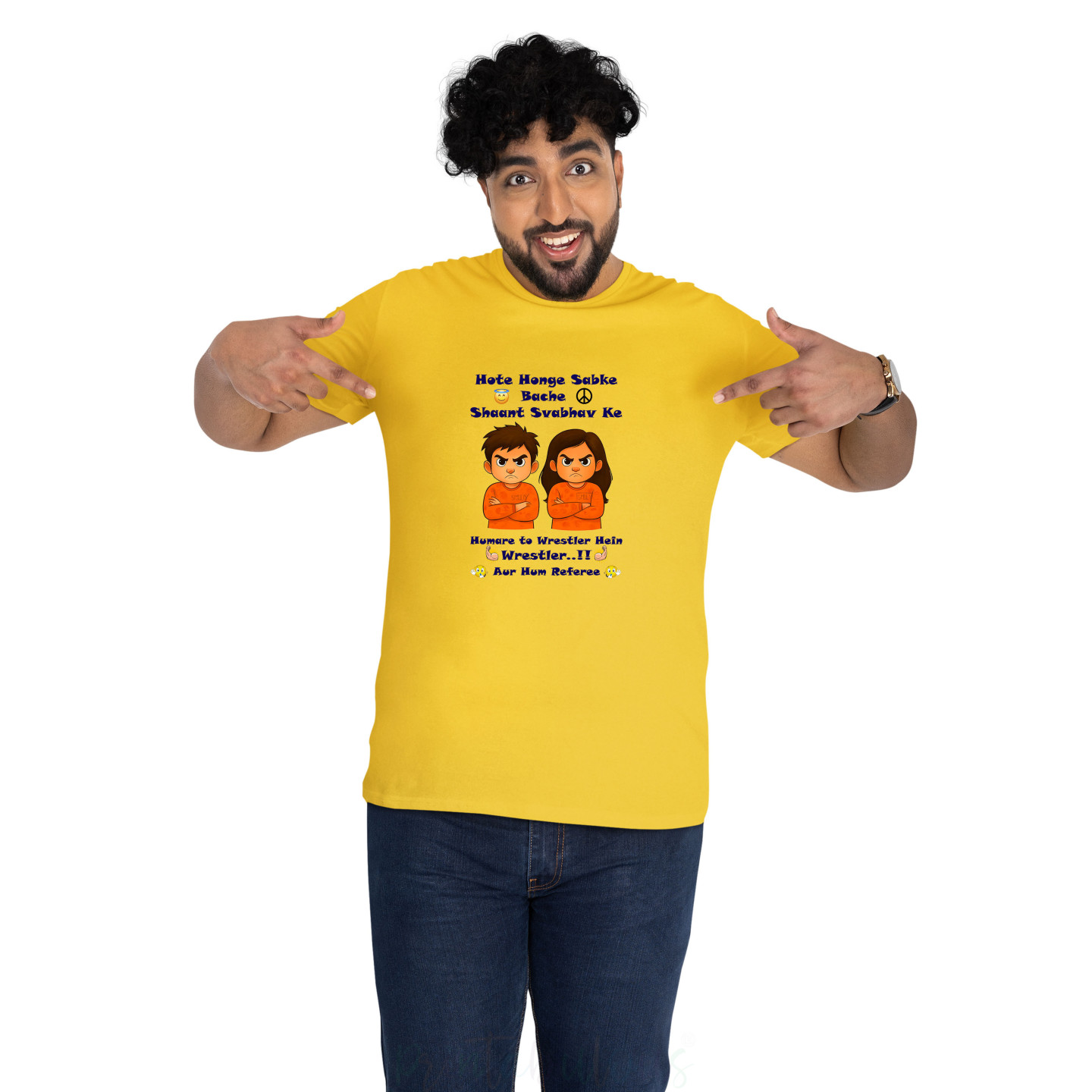 Funny Quirky Streetwear Half Sleeves Pure Cotton T-Shirt for Adults D15