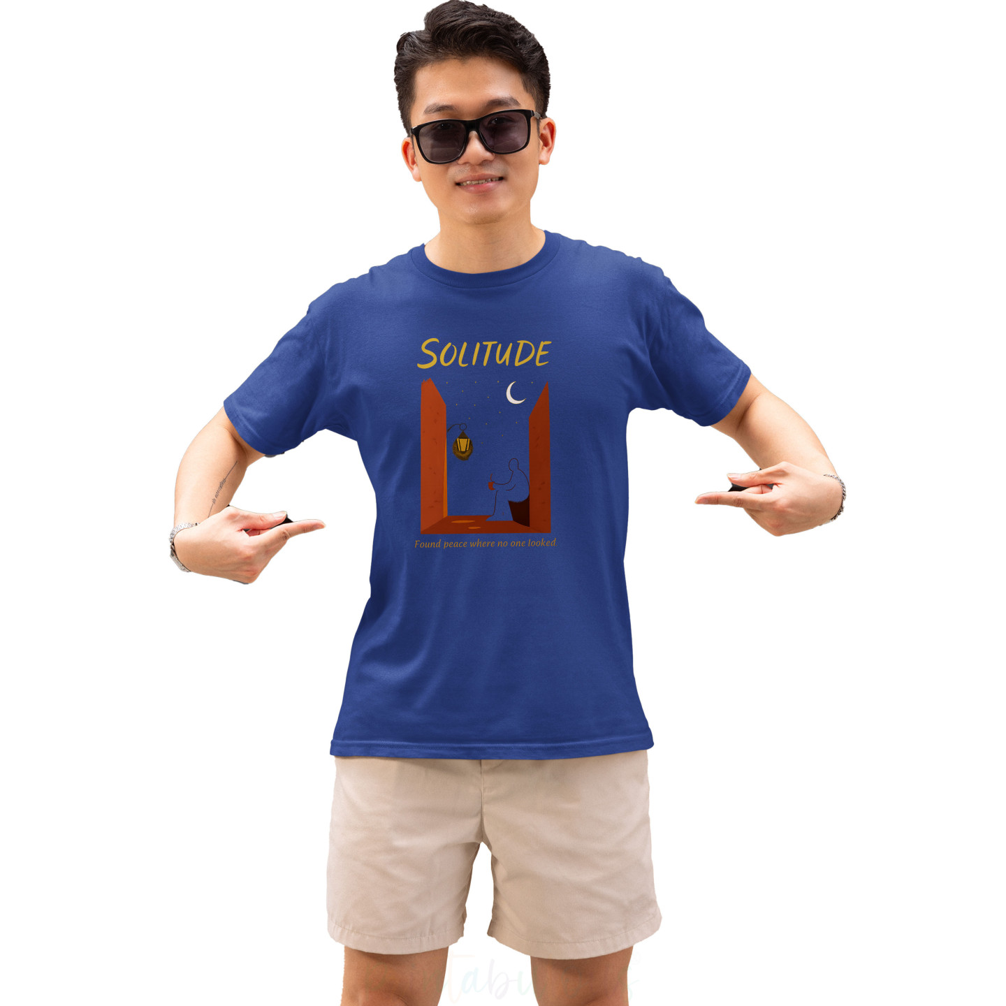 Soulwords Streetwear Half Sleeves Pure Cotton T-Shirt for Adults D20