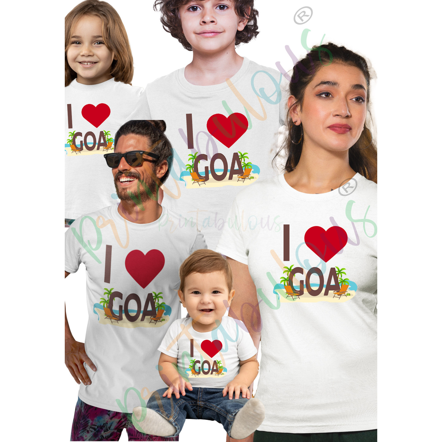 I Love Goa Unisex T-Shirt for Family| D1