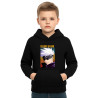 Kids Anime Character Cotton Fleece Hoodie, Pullover Hoodie with Graphic Print GOJOD15