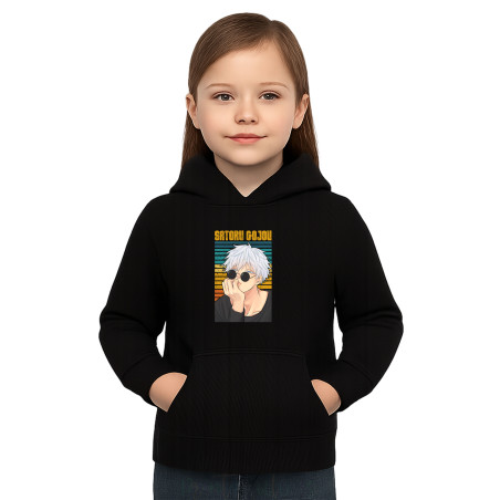 Kids Anime Character Cotton Fleece Hoodie, Pullover Hoodie with Graphic Print GOJOD17