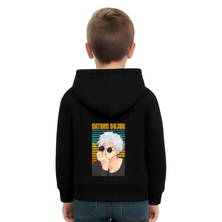 Kids Anime Character Cotton Fleece Hoodie, Pullover Hoodie with Graphic Print GOJOD17