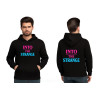 Funny Quirky Streetwear Cotton Fleece Pullover Hoodie, Casual Graphic Print Hoodie Adult StrangeD9