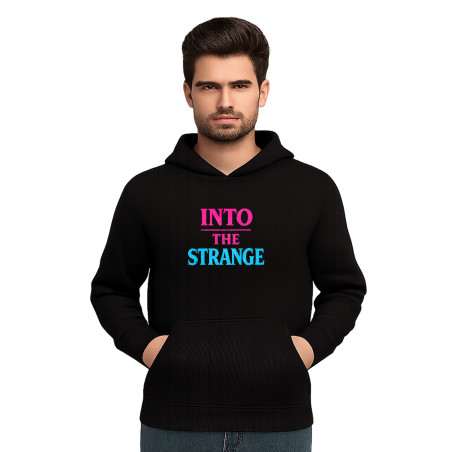 Funny Quirky Streetwear Cotton Fleece Pullover Hoodie, Casual Graphic Print Hoodie Adult StrangeD9