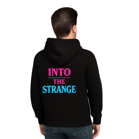 Funny Quirky Streetwear Cotton Fleece Pullover Hoodie, Casual Graphic Print Hoodie Adult StrangeD9