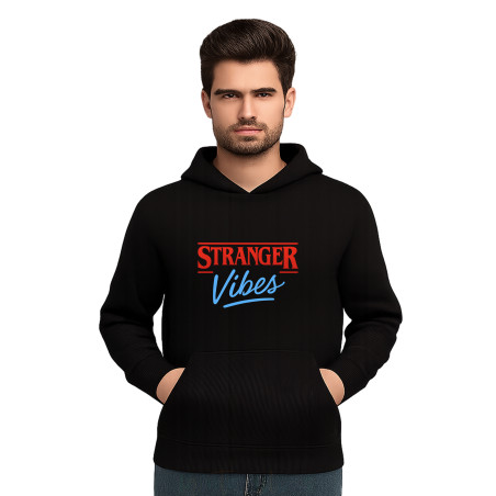 Funny Quirky Streetwear Cotton Fleece Pullover Hoodie, Casual Graphic Print Hoodie Adult VibesD11