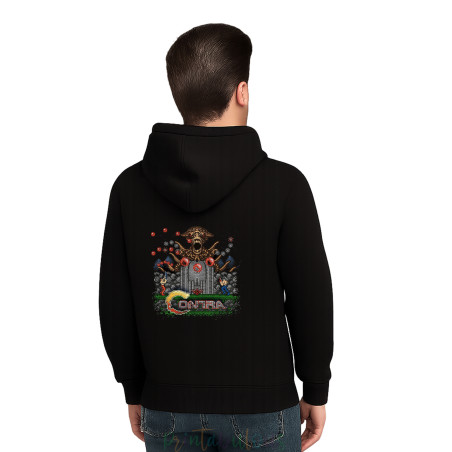 Gaming Cotton Fleece Pullover Hoodie, 90s Retro Gaming Print Hoodie Adult ContD1