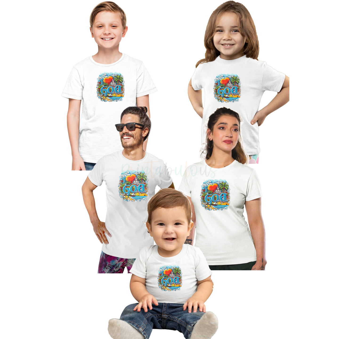 I Love Goa Unisex T-Shirt for Family | D4