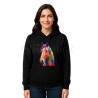 Colorful Horse Print, Front Pocket, Long Sleeve Sweatshirt Hoddie