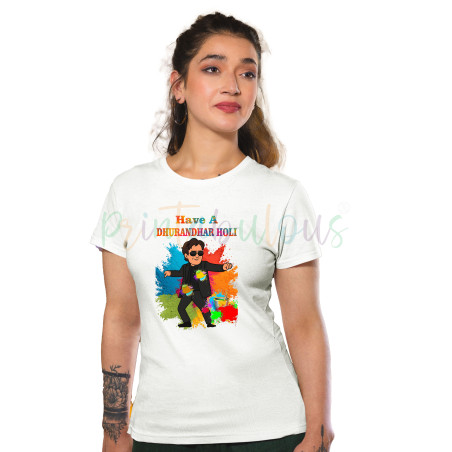 Have A Dhurandhar Holi T-Shirt – Unisex Heavy Polyester Tee with Vibrant Graphic, Perfect for Adults