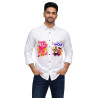Happy Holi Printed Shirt for Unisex – Satin Fabric, Vibrant Design, Perfect for Celebrations D5