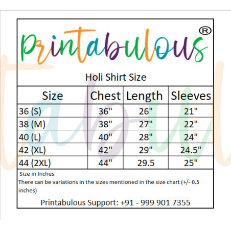 Happy Holi Printed Shirt for Unisex – Satin Fabric, Vibrant Design, Perfect for Celebrations D5